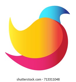 flying bird abstract logo design