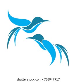 Flying Bird Abstract Logo design vector