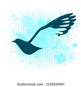 Flying bird abstract. Vector illustration