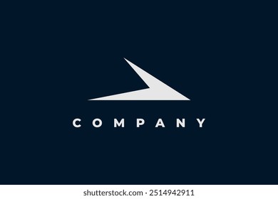 fliegender Vogel oder Pfeil modernes Logo