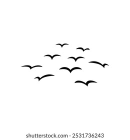 flying bird, birds fly freely in the air, without background