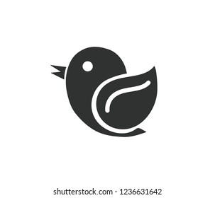 Flying bird black icon