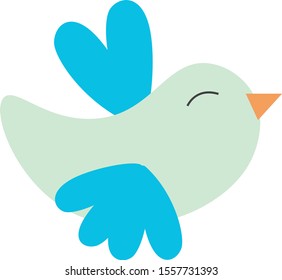 Flying Bird Blue Wings Graphic Vector Stock Vector (royalty Free 