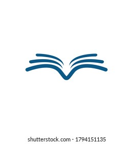 Flying Bird Book vector logo. Luxury bird book design vector template.