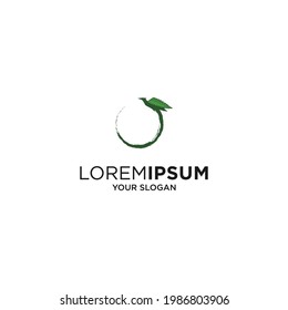 logotipo del vector de cannabis de ave volante