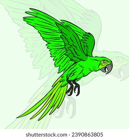flying bird cartoon. Vector illustration