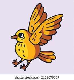  vector de trazo de color de pájaro volante