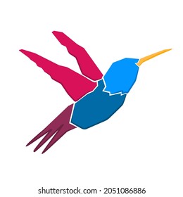 Flying Bird Colorful vector Logo
