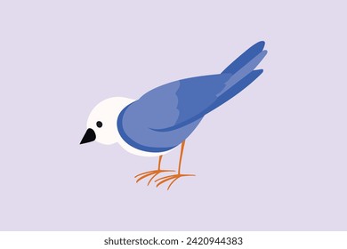 El concepto de pájaro volador. Ilustración vectorial plana de color aislada.