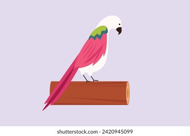 Flying bird concept. Colored flat vector illustration isolated.