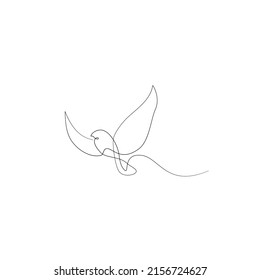 Flying Bird Continuous Line Drawing Stock Vector (Royalty Free ...