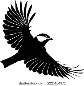  Elemento de dibujo de línea continua de ave voladora aislado sobre fondo blanco para elemento decorativo. Ilustración vectorial de la forma animal en el estilo de contorno de moda.