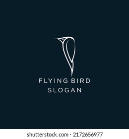 Flying bird design icon logo template