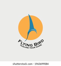 flying bird design logo vector
