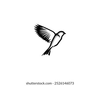 Flying Bird Design Outline Wildlife Feather Graphic Design Silhoutte 