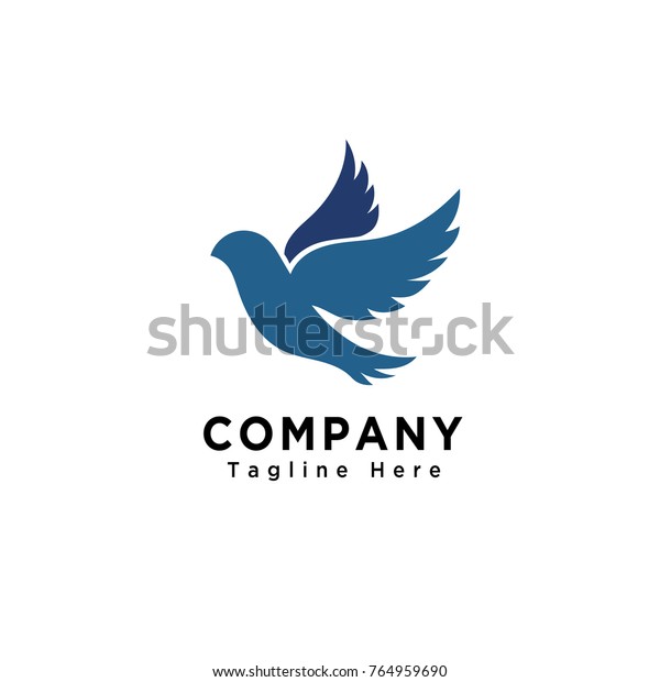 Flying Bird Dove Logo Stock Vector (Royalty Free) 764959690