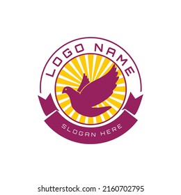 Flying bird dove for logo design