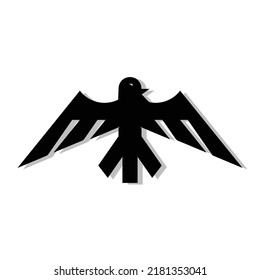 Flying bird dove logo. fierce dove logo. illustration vector of dove logo. EPS10