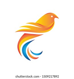 Flying bird dove logo vector