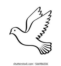 drawing dove images stock photos vectors shutterstock https www shutterstock com image vector flying bird dove pigeon wings spread 566986336