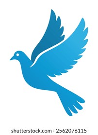 Flying bird, dove as a symbol of peace. 