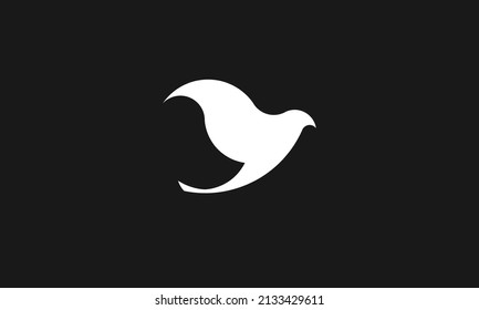 Flying bird dove vector logo design