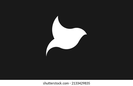 Diseño del logo del vector de la paloma de ave voladora