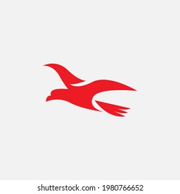 Vector del logotipo del halcón del águila de las aves voladoras
