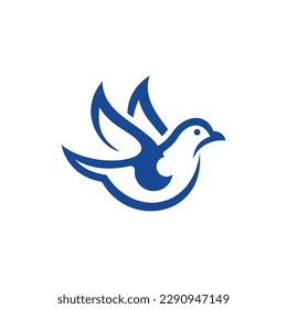 Logo simple del ojo de pájaro volador