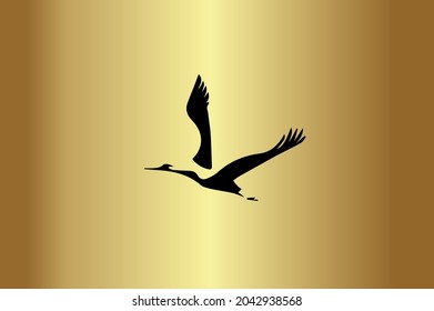 Flying Bird Feather Basic and elegant minimal artistic design initial based Icon logo-vector
