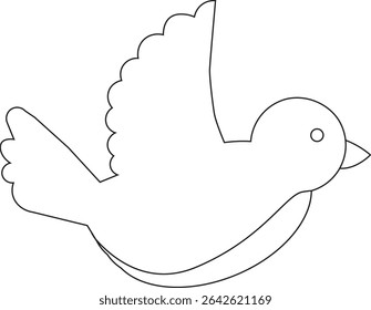 flying bird flat icon, flying bird drawing