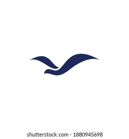 flying bird flat icon logo