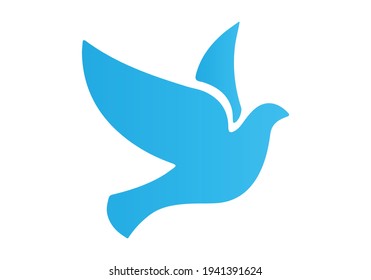 logotipo de icono plano de ave volante