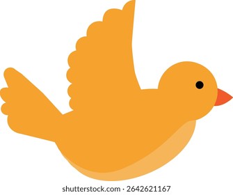 flying bird flat icon, flying bird vector illustration