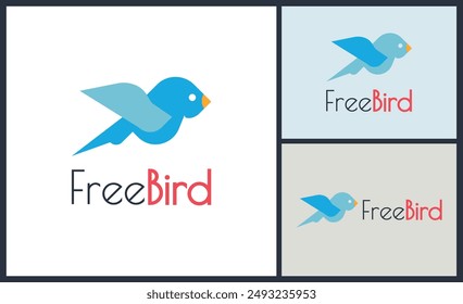 Flying Bird free bird logo set template design