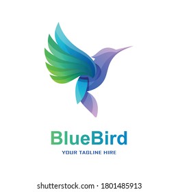 flying bird gradient logo concept