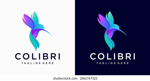 flying bird gradient logo concept