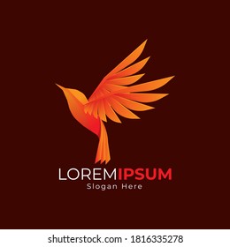 flying bird gradient logo consept