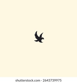 Flying bird icon flat vector design