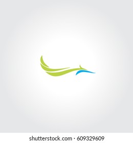 Flying Bird Icon Logo