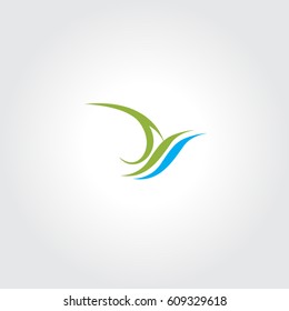 Flying Bird Icon Logo