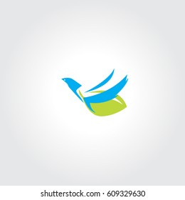 Flying Bird Icon Logo