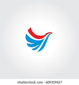 Flying Bird Icon Logo