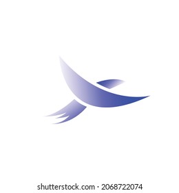 Flying Bird Icon Logo Vector