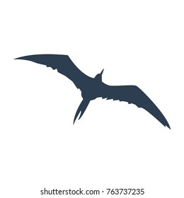 Flying bird icon on white background. Vector illustration