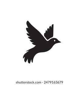 Flying bird icon vector art 