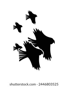 Icono de pájaro volador, Vector mejor ícono plano.