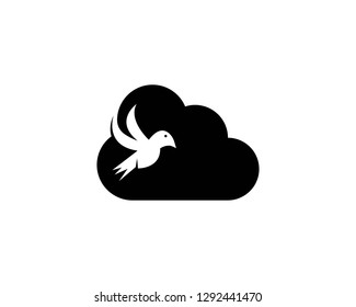 Flying bird icon vector illustration