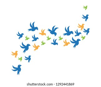Flying bird icon vector illustration