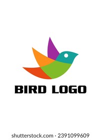 flying bird idea vector logo design